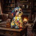 Maltipoo Puppy Resin Stained Glass Style Lamp